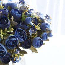 4 Pack Artificial Navy Blue Mini Ranunculus Silk Flower Arrangements, Faux Buttercup Floral#whtbkgd