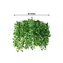 Green Artificial Ivy Leaves Hanging Flower Chandelier, Round Draping Eucalyptus Garland Vines Canopy