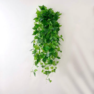 3 Pack Green Silk Pothos Artificial Hanging Plants, Fake Foliage Ivy Vine Garland Vines - 3ft