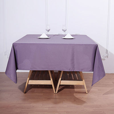 Polyester Square Tablecloth 70"x70" Violet Amethyst - Wrinkle-Resistant Table Cover
