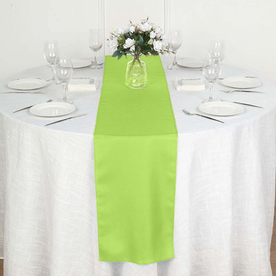 Polyester Table Runner 12"x108" Apple Green - Wrinkle-Resistant & Durable Table Decor