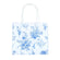 White blue french toile pattern