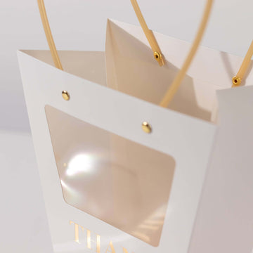 <span style="background-color:transparent;color:#000000;">High-Quality Clear Window White Paper Tote Party Favor Bags</span>