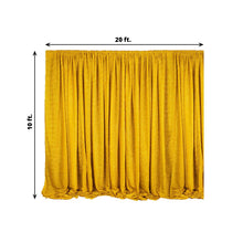 20ftx10ft Gold Metallic Shimmer Tinsel Photo Backdrop Curtain, Event Background Drapery Panel