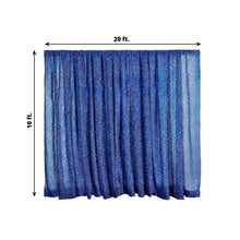 20ftx10ft Royal Blue Metallic Shimmer Tinsel Photo Backdrop Curtain, Event Background Drapery Panel