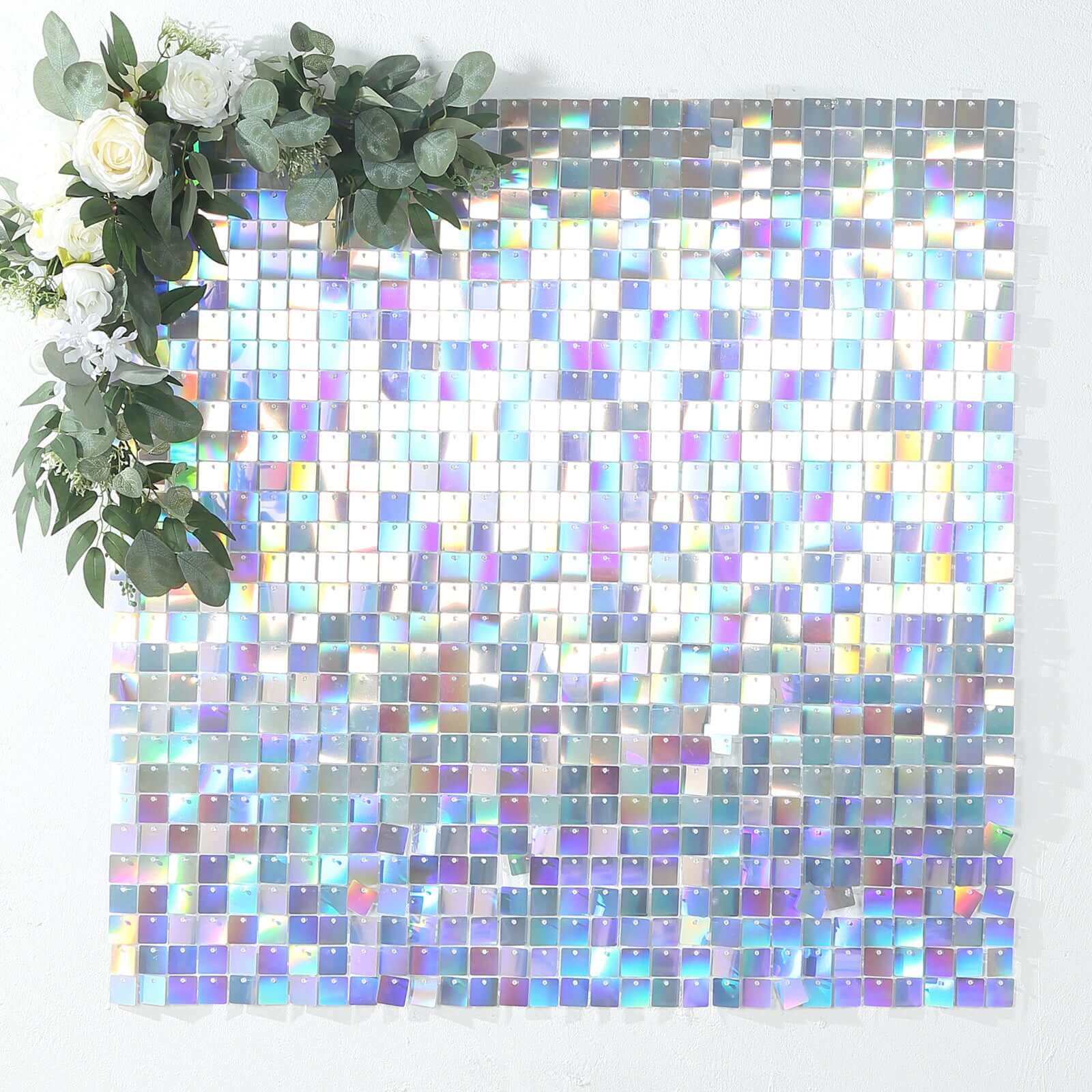 Iridescent Blue Sequin Wall Photo Backdrop |eFavormart.com