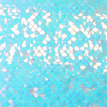 Iridescent Blue Mermaid Scales Sequin Shimmer Wall Photo Backdrop Panels