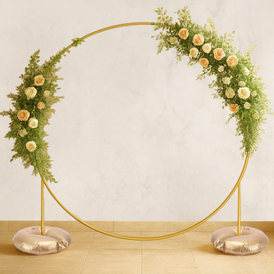 4 Pack Metallic Gold Water Bags – Heavy Duty Reusable PVC Fillable Base Weights for Balloon Columns & Arch Stand Support - 14"