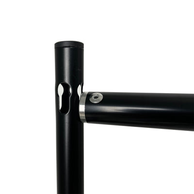 Black Heavy Duty Metal DIY Adjustable Backdrop Stand, Pipe and Drape Photography Background Stand with Flat Steel Bases - 10ftx12ft