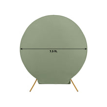 Dusty Sage Green Round Spandex Fit Wedding Backdrop Stand Cover