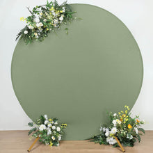 Dusty Sage Green Round Spandex Fit Wedding Backdrop Stand Cover