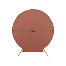 Terracotta (Rust) Round Spandex Fit Wedding Backdrop Stand Cover 7.5ft