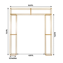 Heavy Duty Gold Metal Rectangular Wedding Arch in Arc de Triomphe Style