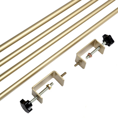 Over The Table Rod Stand 42" in Metal Gold with Clamps
