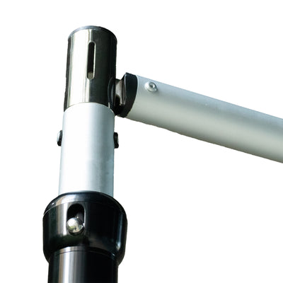 Aluminum Adjustable Backdrop Stand with Heavy Steel Base Plate, Commercial Grade DIY Pipe and Drape Photography Background Frame - 12ft