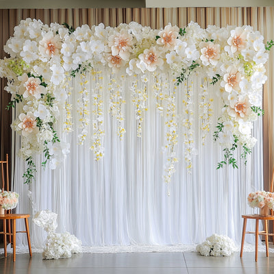 Aluminum Adjustable Backdrop Stand with Heavy Steel Base Plate, Commercial Grade DIY Pipe and Drape Photography Background Frame - 12ft