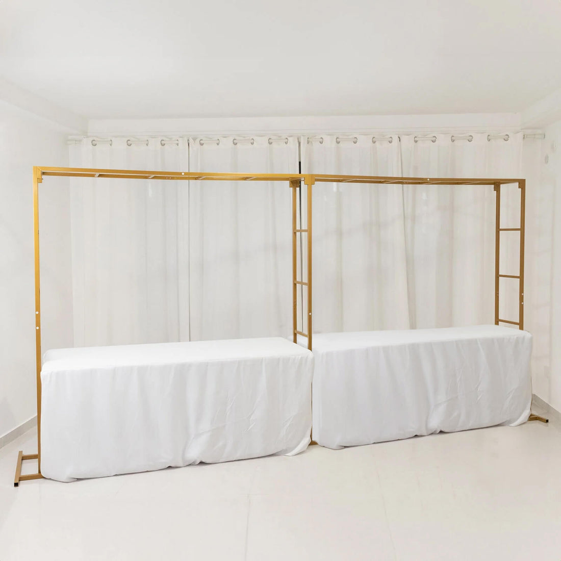Gold Rectangular Arbor - Freestanding 6' High Over the Table Stand, Backdrop Stand