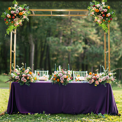 Gold Square Arbor - Freestanding 6' High Over the Table Stand, Backdrop Stand with Double Frame for Floral Balloon Décor - 6ftx6ft