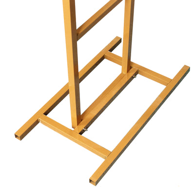 Gold Metal Event Arch & Canopy Frame – Rectangular 8ft x 10ft Heavy-Duty 4-Post Ladder-Style Backdrop Stand, Height Adjustable & Portable