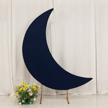 Navy Blue Spandex Crescent Moon Wedding Arch Cover Custom Stretch Fitted Chiara Backdrop Stand Cover