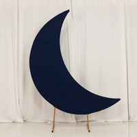 Navy Blue Spandex Crescent Moon Wedding Arch Cover, Custom Stretch Fitted Chiara Backdrop Stand Cover - 6.5ft