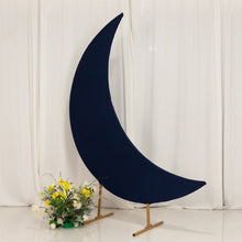 Navy Blue Spandex Crescent Moon Wedding Arch Cover Custom Stretch Fitted Chiara Backdrop Stand Cover