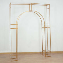 Heavy Duty Gold Metal Rectangular Wedding Arch in Arc de Triomphe Style