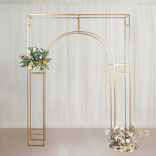 Heavy Duty Gold Metal Rectangular Wedding Arch in Arc de Triomphe Style