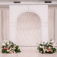 White Spandex Wedding Arch Cover for Arc de Triomphe Stand, Stretch Fitted Floral Balloon Frame