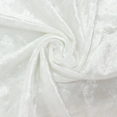 Crushed Velvet Backdrop Curtain – White 5ft x 10ft Event Drape with Rod Pocket, Privacy Panel for Photo Booths & Events