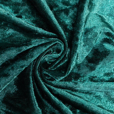 Crushed Velvet Backdrop Curtain – Hunter Emerald Green 5ft x 14ft Event Drape with Rod Pocket, Privacy Panel for Photo Booths & Events