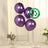 50 Pack Metallic Purple Biodegradable Balloons, Thick Chrome Latex Party Balloons - 12inch