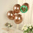 50 Pack Metallic Rose Gold Biodegradable Balloons, Thick Chrome Latex Party Balloons - 12inch