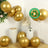 10 Pack Metallic Gold Biodegradable Balloons, Thick Chrome Latex Party Balloons - 18inch