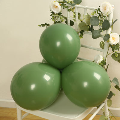 50 Pack Matte Pastel Dusty Sage Green Biodegradable Balloons, Round Eco-friendly Thick Latex Party Balloons - 12"