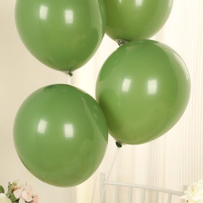 50 Pack Matte Pastel Dusty Sage Green Biodegradable Balloons, Round Eco-friendly Thick Latex Party Balloons - 12"