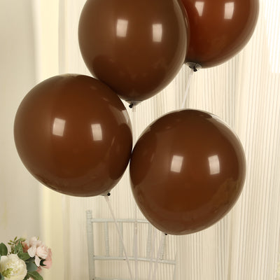 50 Pack Matte Pastel Cinnamon Brown Biodegradable Balloons, Round Eco-friendly Thick Latex Party Balloons - 12"