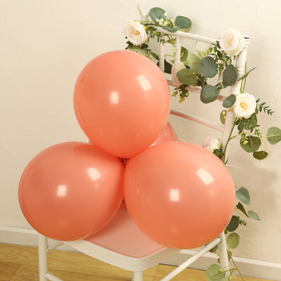 50 Pack Matte Pastel Dusty Rose Biodegradable Balloons, Round Eco-friendly Thick Latex Party Balloons - 12"