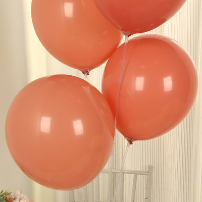50 Pack Matte Pastel Dusty Rose Biodegradable Balloons, Round Eco-friendly Thick Latex Party Balloons - 12"