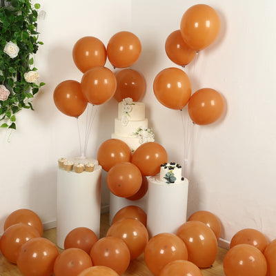 50 Pack Matte Pastel Caramel Biodegradable Balloons, Round Eco-friendly Thick Latex Party Balloons - 12"