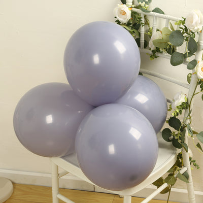 50 Pack Matte Pastel Serenity Blue Biodegradable Balloons, Round Eco-friendly Thick Latex Party Balloons - 12"