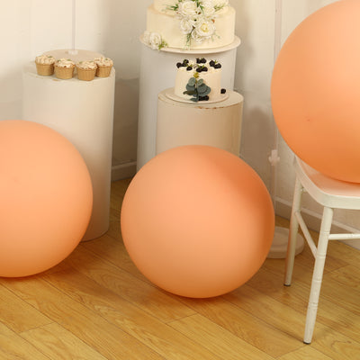 5 Pack Large Matte Pastel Blush Biodegradable Balloons, Round Eco-friendly Thickened Latex Party Balloons - 36"