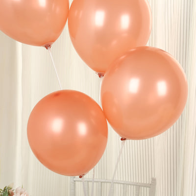 50 Pack Rose Gold Biodegradable Balloons, Eco-friendly Thickened Extra Strong Latex Helium Party Balloons - 12"