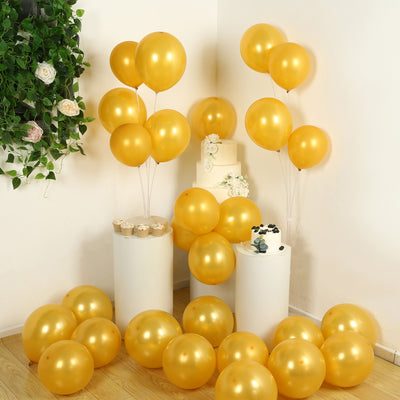 50 Pack Gold Biodegradable Balloons, Eco-friendly Thickened Extra Strong Latex Helium Party Balloons - 12"