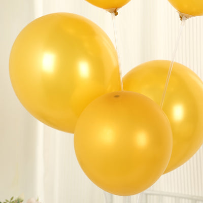 50 Pack Gold Biodegradable Balloons, Eco-friendly Thickened Extra Strong Latex Helium Party Balloons - 12"