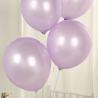 50 Pack Lavender Lilac Biodegradable Balloons, Eco-friendly Thickened Extra Strong Latex Helium Party Balloons - 12"
