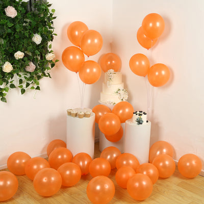 50 Pack Orange Biodegradable Balloons, Eco-friendly Thickened Extra Strong Latex Helium Party Balloons - 12"