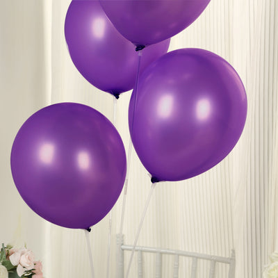 50 Pack Purple Biodegradable Balloons, Eco-friendly Thickened Extra Strong Latex Helium Party Balloons - 12"