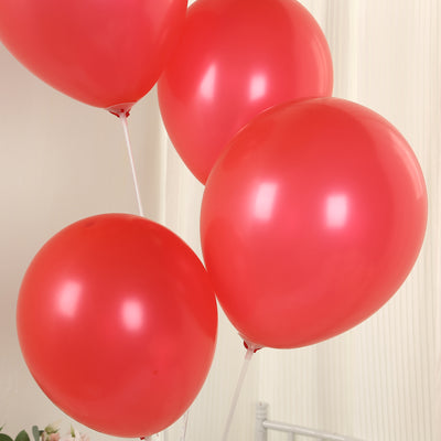 50 Pack Red Biodegradable Balloons, Eco-friendly Thickened Extra Strong Latex Helium Party Balloons - 12"