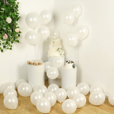 50 Pack White Biodegradable Balloons, Eco-friendly Thickened Extra Strong Latex Helium Party Balloons - 12"